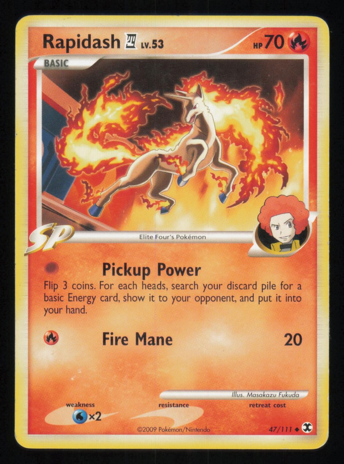 RAPIDASH E4 47/111 UNCOMMON RISING RIVALS LP POKEMON