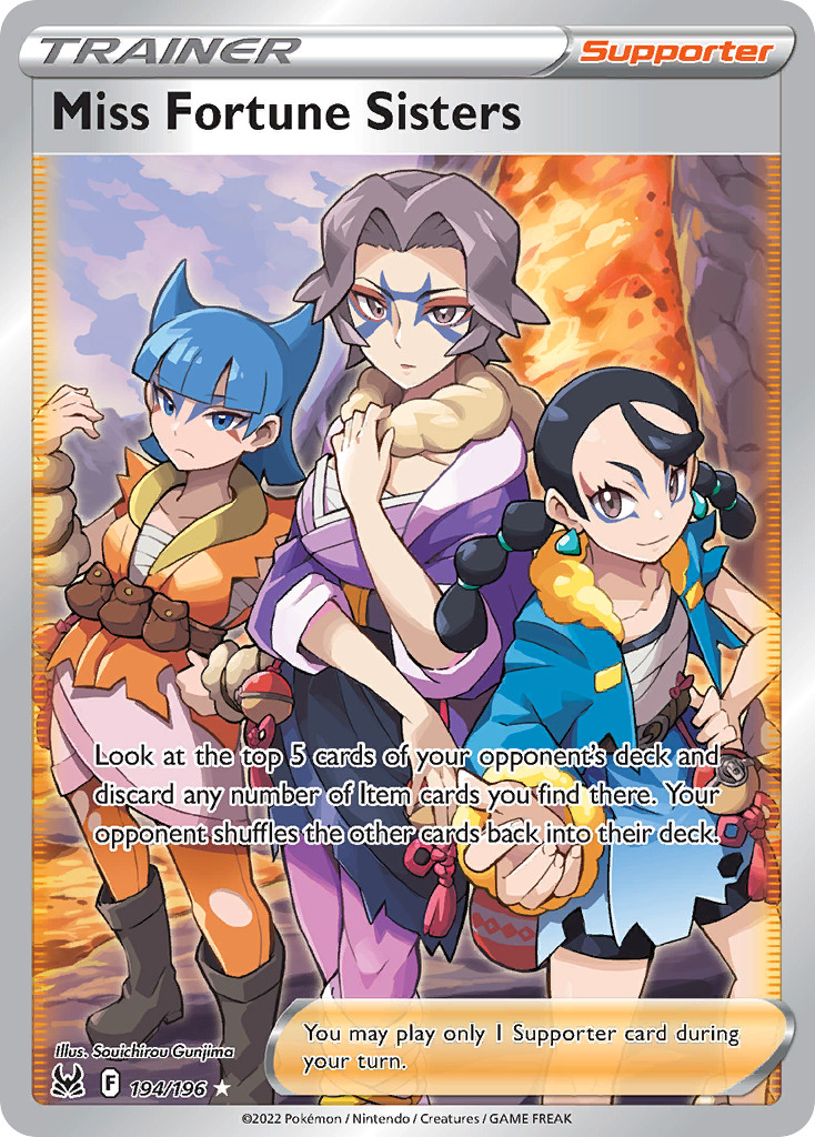 Pokemon Lost Origin Full Art Miss Fortune Sisters 194/196 – Near Mint (NM)
