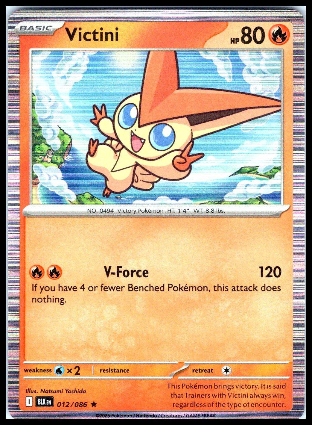 VICTINI – Natsumi Yoshida – Pokemon 012/086 BLK Black Bolt – Holo NM/M