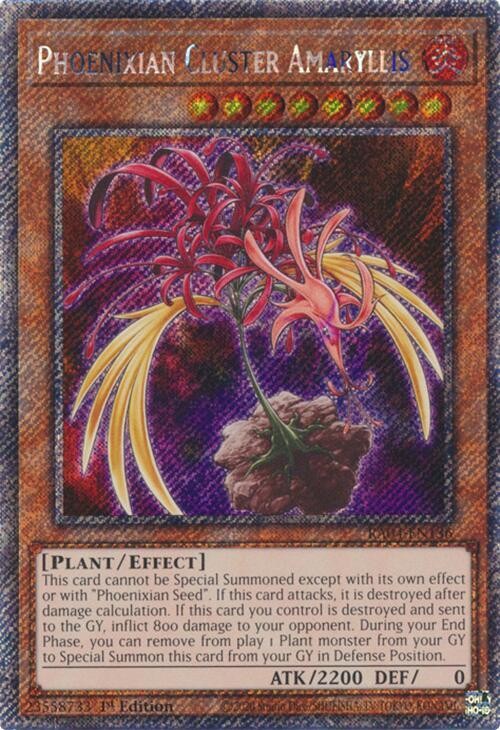 Phoenixian Cluster Amaryllis (Platinum Secret Rare) RA04-EN136 NM