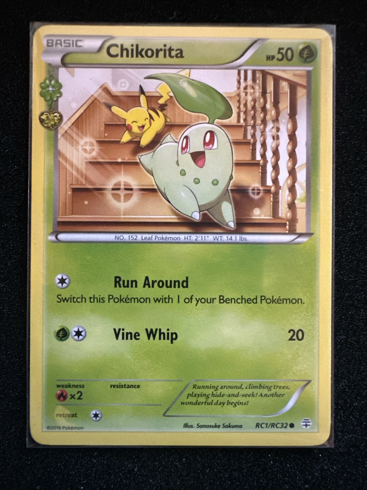 Pokémon TCG Chikorita RC1/RC32 XY Generations Regular Common 2016 LP