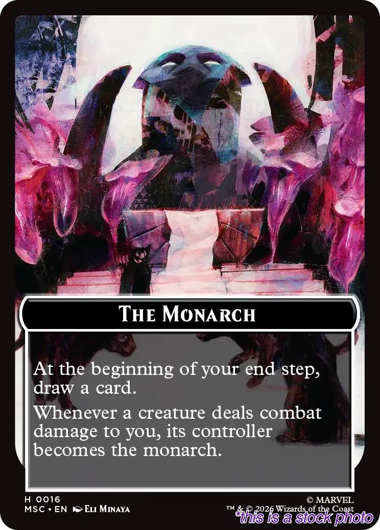 The Monarch (0016) // Vibranium (0015) Double-Sided Token NM #16 MSC Magic