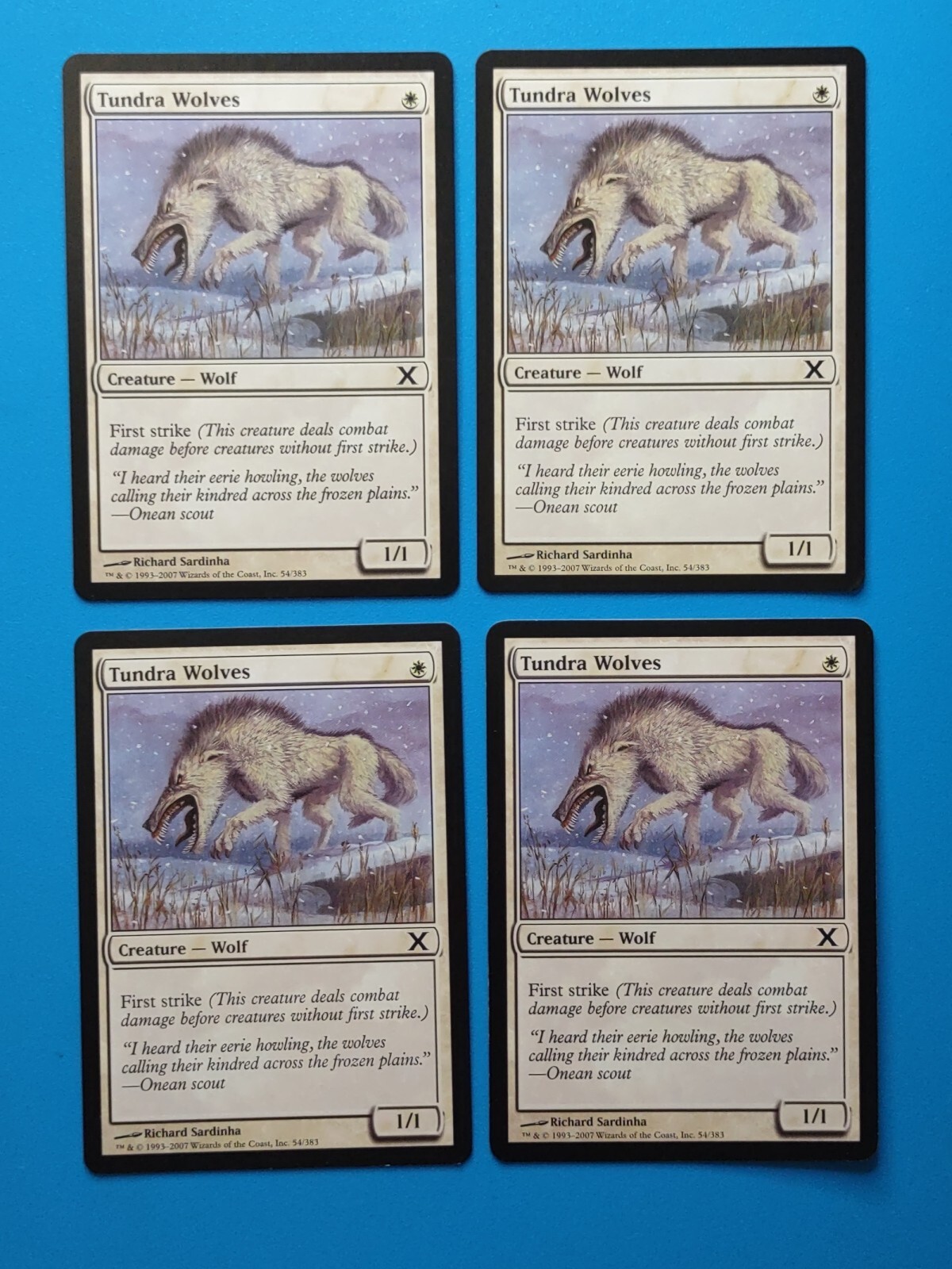MTG 4x Tundra Wolves x4 LP Core Set Tenth 10th Edition Magic Playset