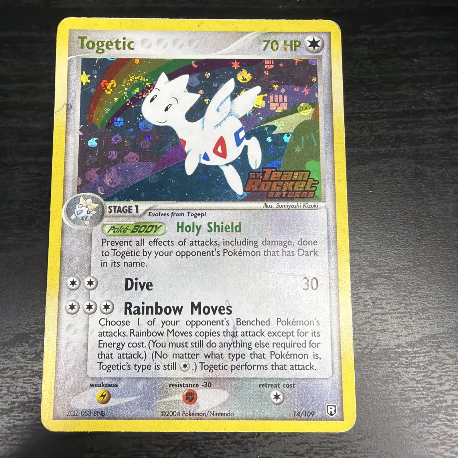 2004 Pokemon Ex Team Rocket Returns #14/109 Togetic Reverse Holo Foil SWIRL 💫🔥