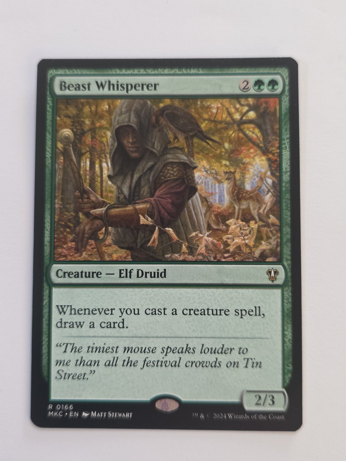 Beast Whisperer R Regular #166 MKC Commander: Murders at Karlov Manor MTG