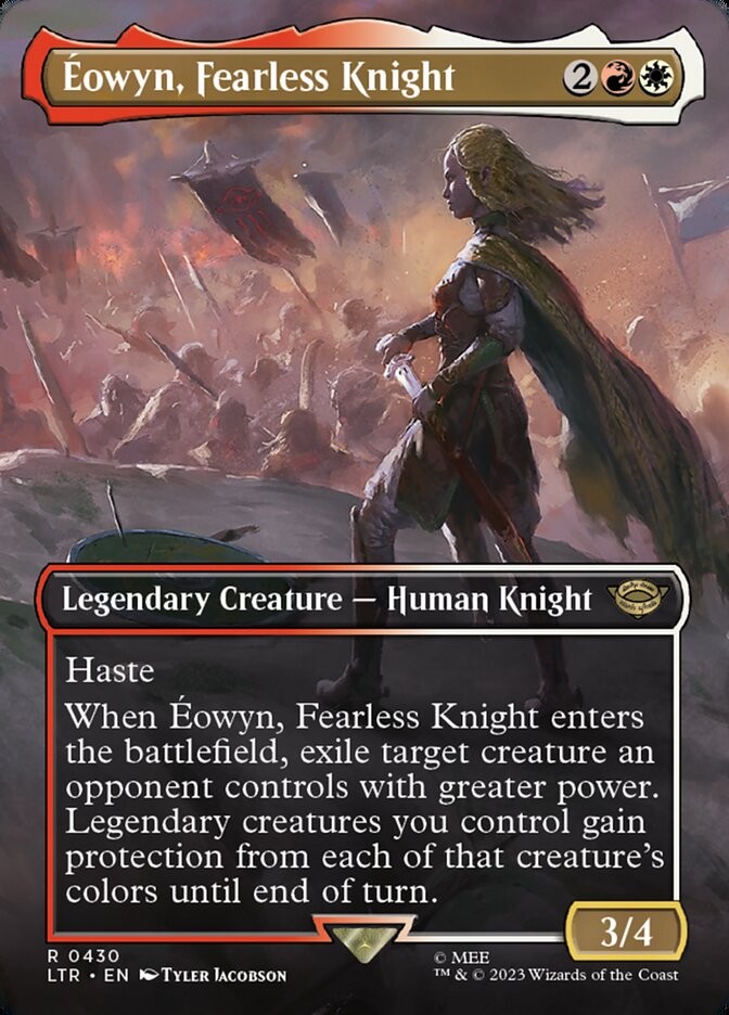 Éowyn, Fearless Knight (Borderless, Full Art) [Lord of the Rings] #430 NM MTG