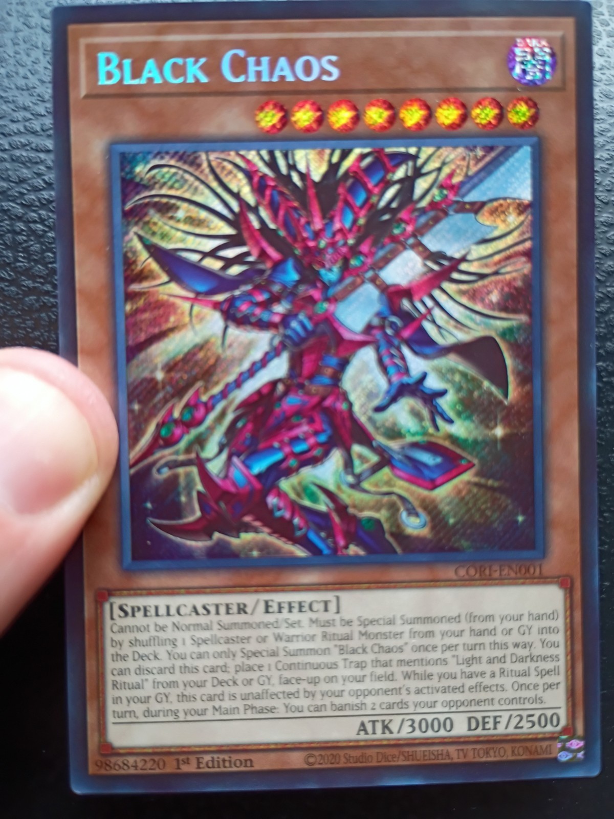 Black Chaos CORI-EN001 Chaos Origins 1st Ed. Secret rare NM-MINT Yu-Gi-Oh! TCG