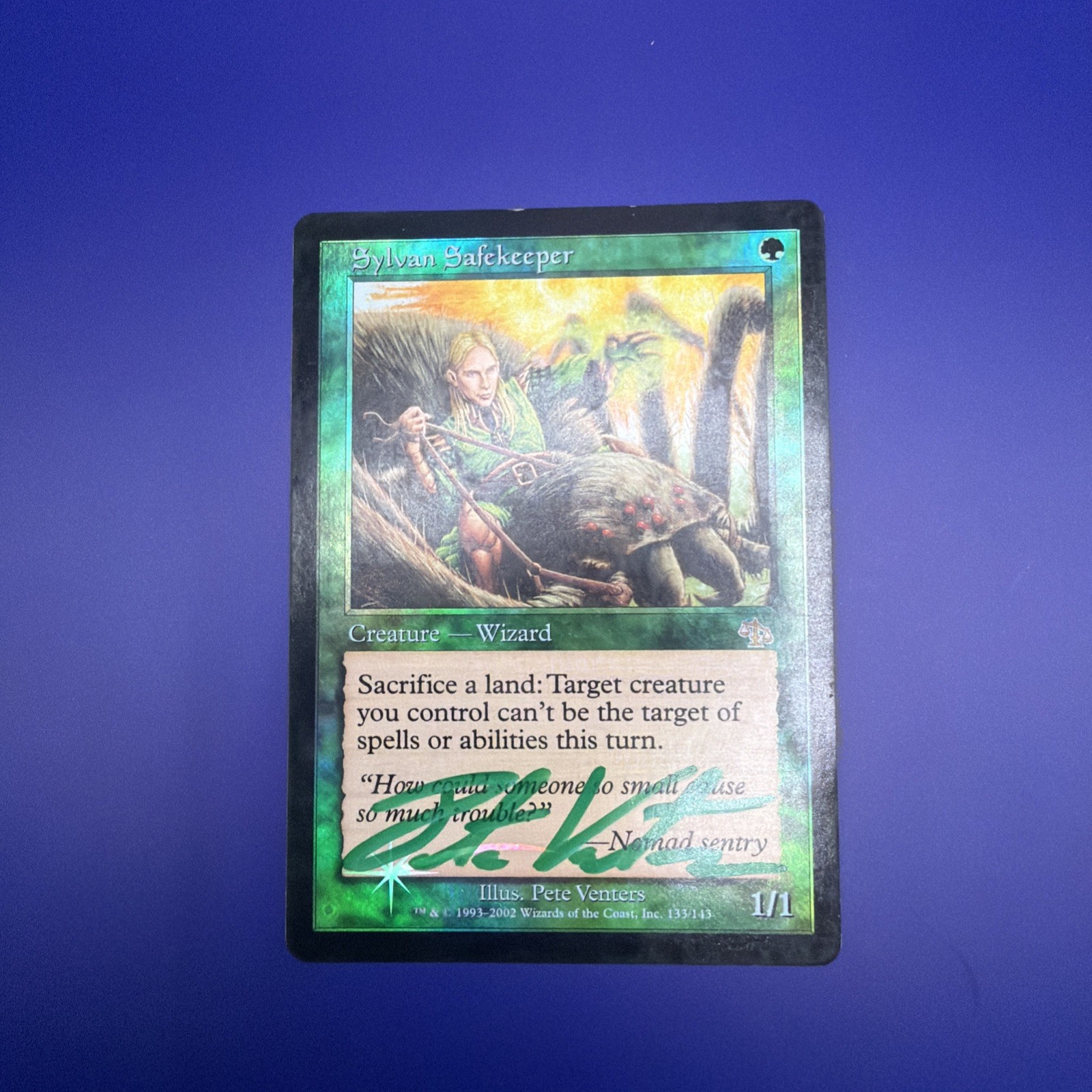 MTG Judgement Sylvan Safekeeper Foil Rare #133 – Pete Venters Artist Signed