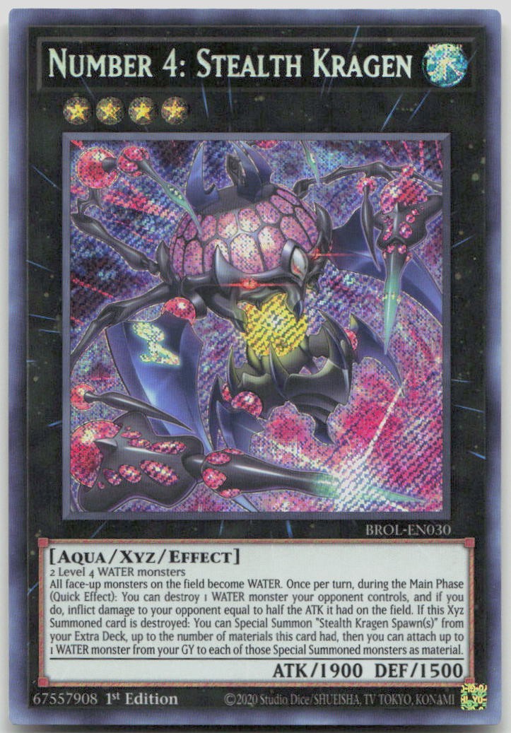 Number 4: Stealth Kragen BROL-EN030 Brothers of Legend Yu-Gi-Oh 1st Edition NM