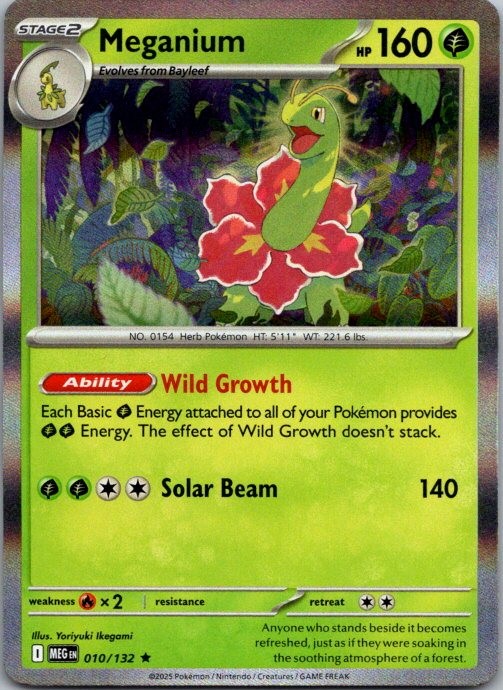 Meganium ME01: Mega Evolution 010/132 NM Holo