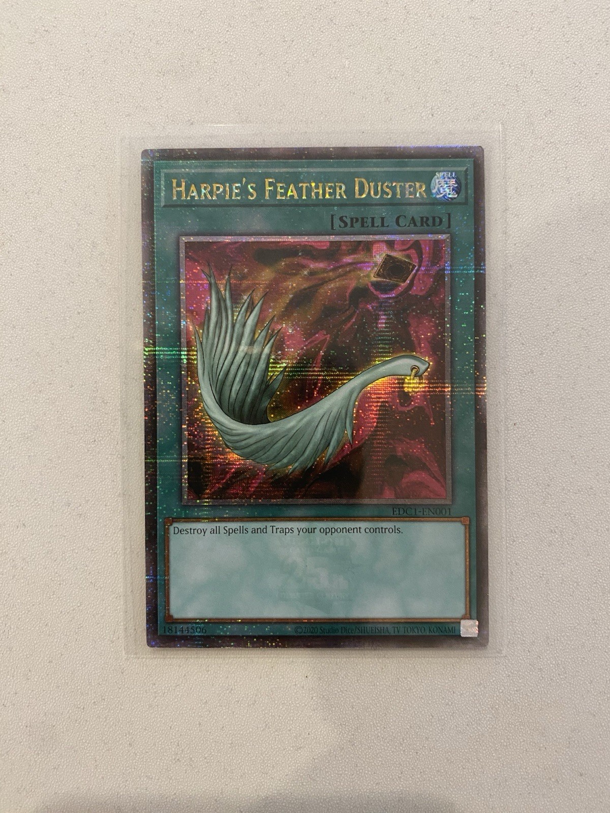 Harpie’s Feather Duster EDC1-EN001 Quarter Century Secret Rare