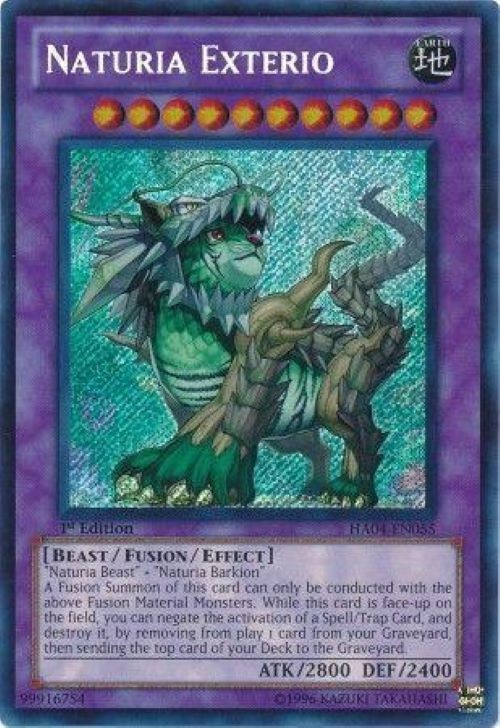 Naturia Exterio HA04-EN055 Secret Rare 1st Edition Yugioh MP