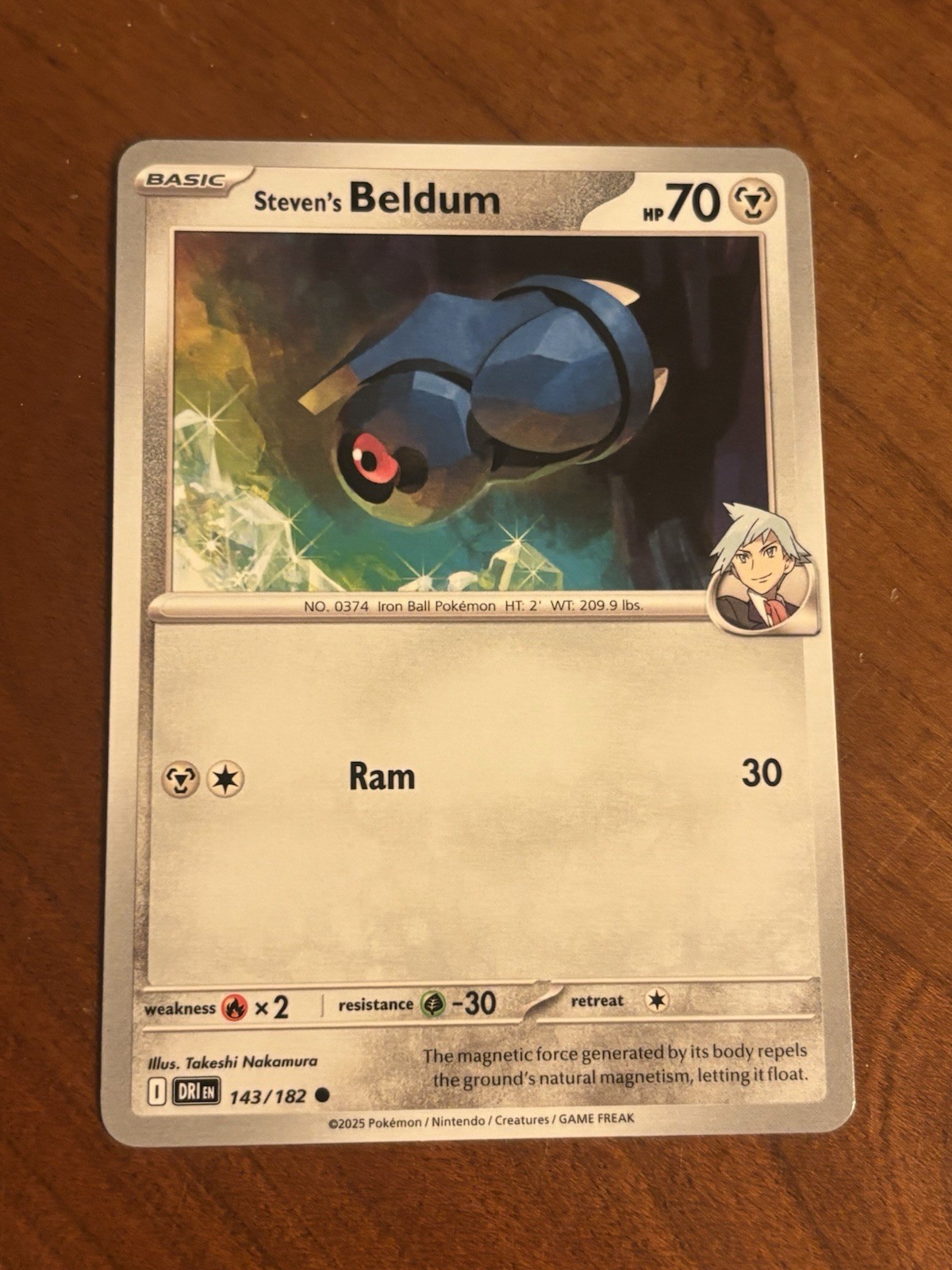 Steven’s Beldum 143/182 Common Destined Rivals Pokemon Card
