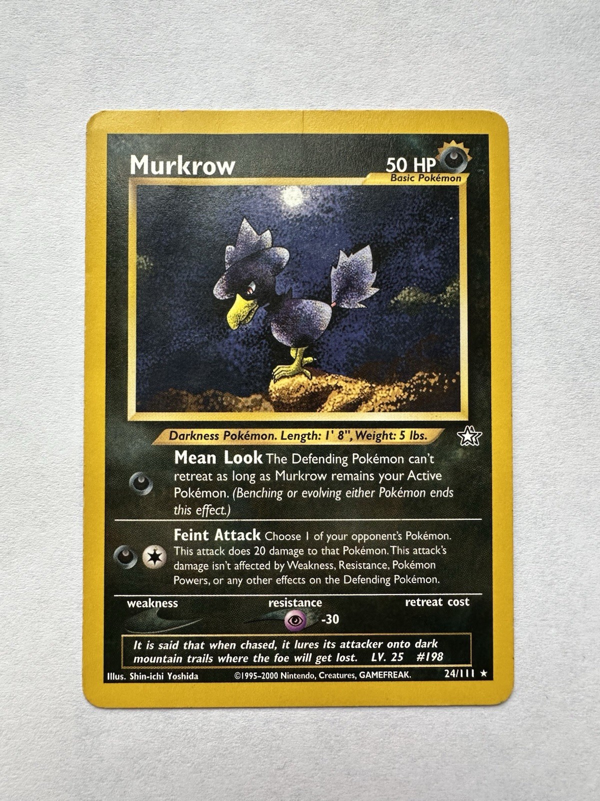 Murkrow 24/111 Neo Genesis – Rare Pokemon Card – HP/DMG