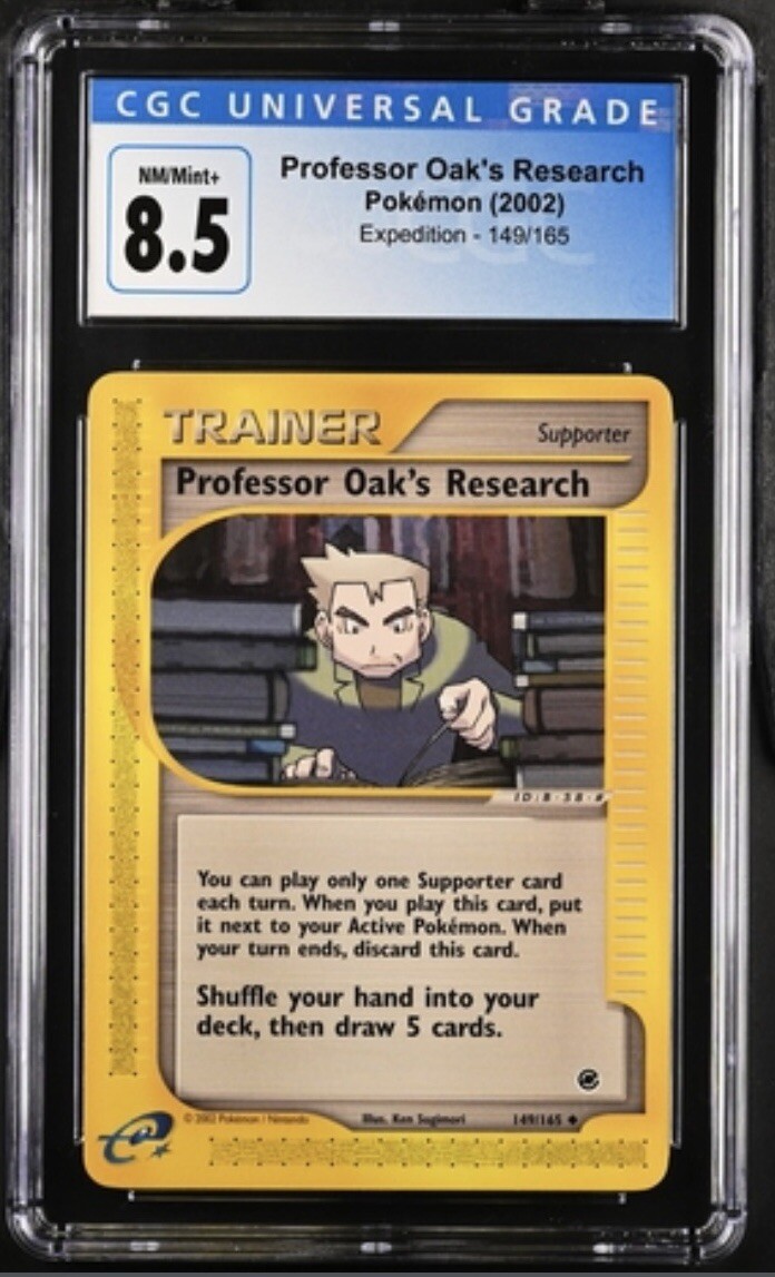 Pokemon Expedition Professor Oak’s Research 149/165 CGC 8.5