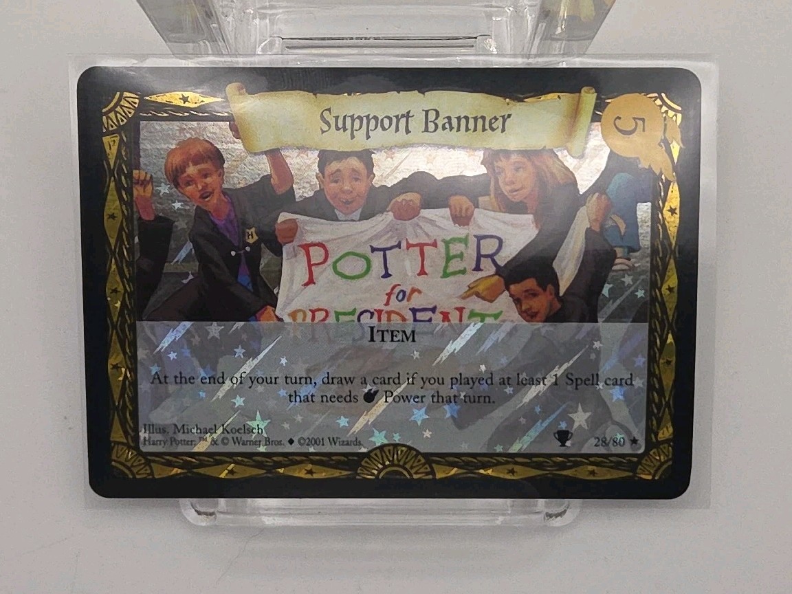 Support Banner – Holo Foil Rare – Harry Potter TCG- Quidditch Cup 28/80 – LP