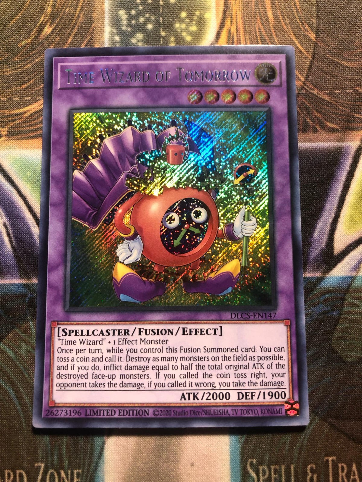 *** TIME WIZARD OF TOMORROW *** 1ST EDITION SECRET RARE DLCS-EN147 YUGIOH!