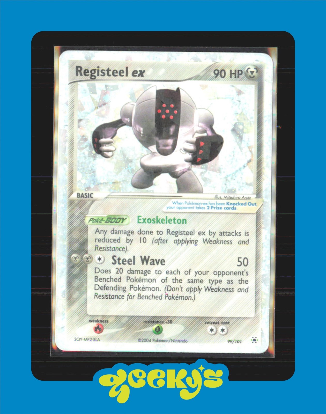 Registeel EX 99/101 Hidden Legends Holo Very Rare Pokemon Card 2004
