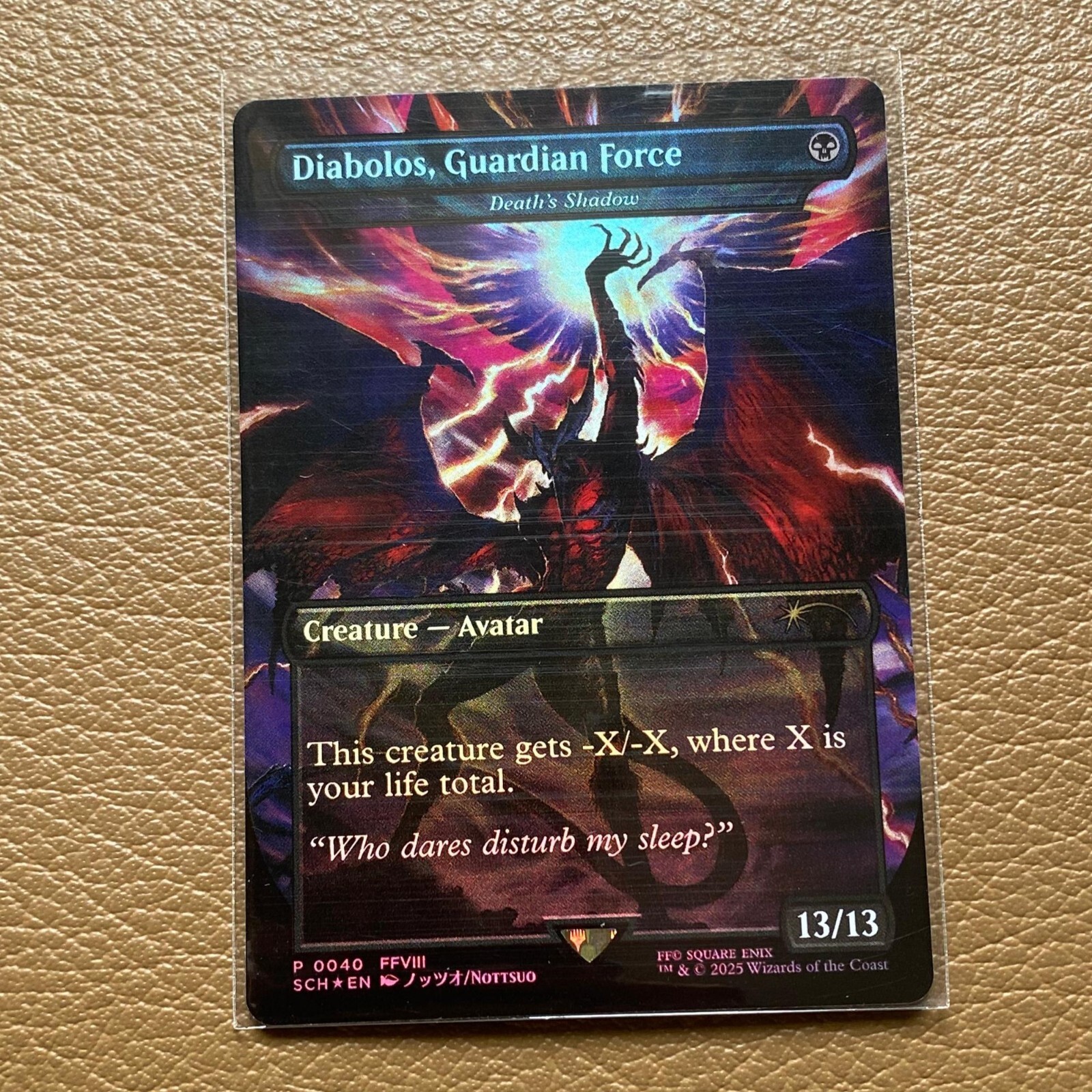 MTG Diabolos, Guardian Force / Death’s Shadow Final Fantasy SCH promo FOIL