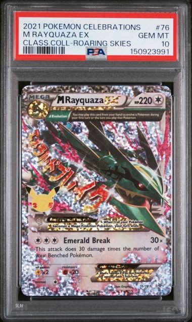 PSA 10 GEM MINT Mega Rayquaza ex Celebrations Class Collection Pokemon 76/108