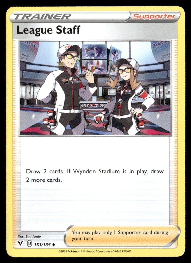League Staff Vivid Voltage 153/185 Uncommon Pokemon Near Mint