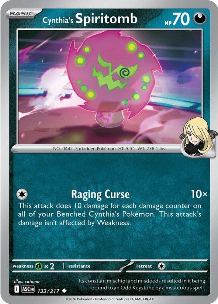 Cynthia’s Spiritomb 133/217 Uncommon Ascended Heroes Pokemon Near Mint
