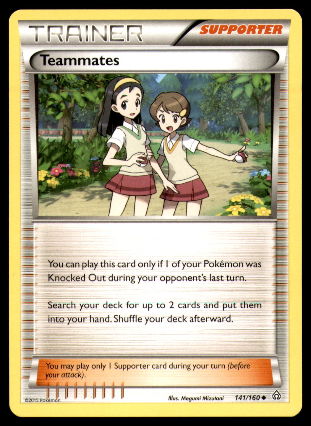 Pokemon TCG Teammates 141/160 Uncommon Primal Clash NM