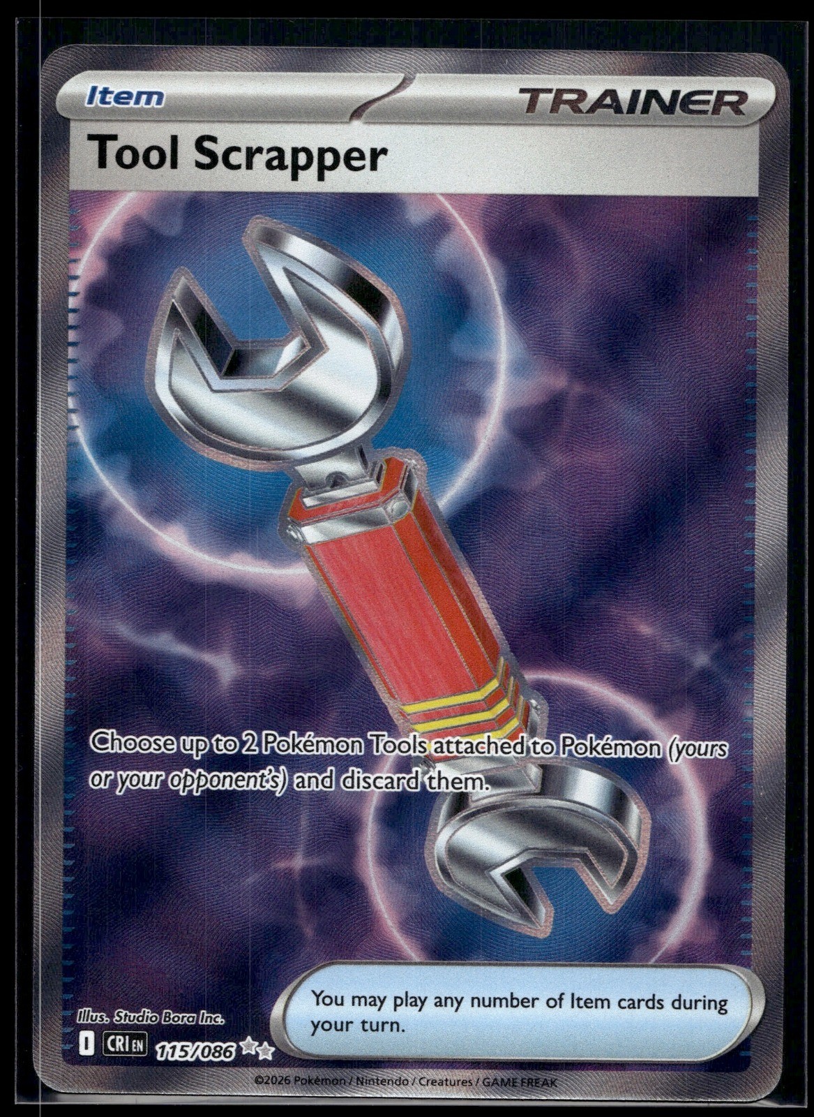 Tool Scrapper Holo Ultra Rare ME04: Chaos Rising 115/086 NM