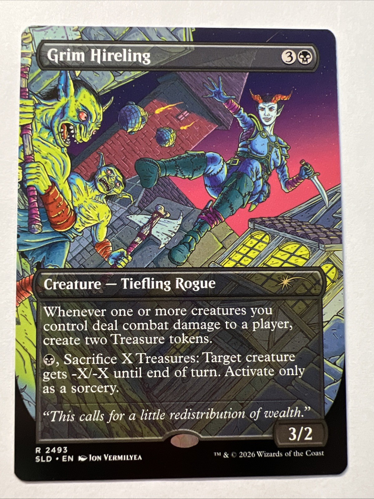 1x Grim Hireling, Secret Lair D&D – 2493, Non-Foil, Magic MTG NM
