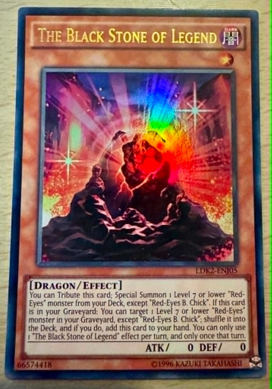 Yu-Gi-Oh! The Black Stone Of Legend LDK2-ENJ05 Ultra Rare Card