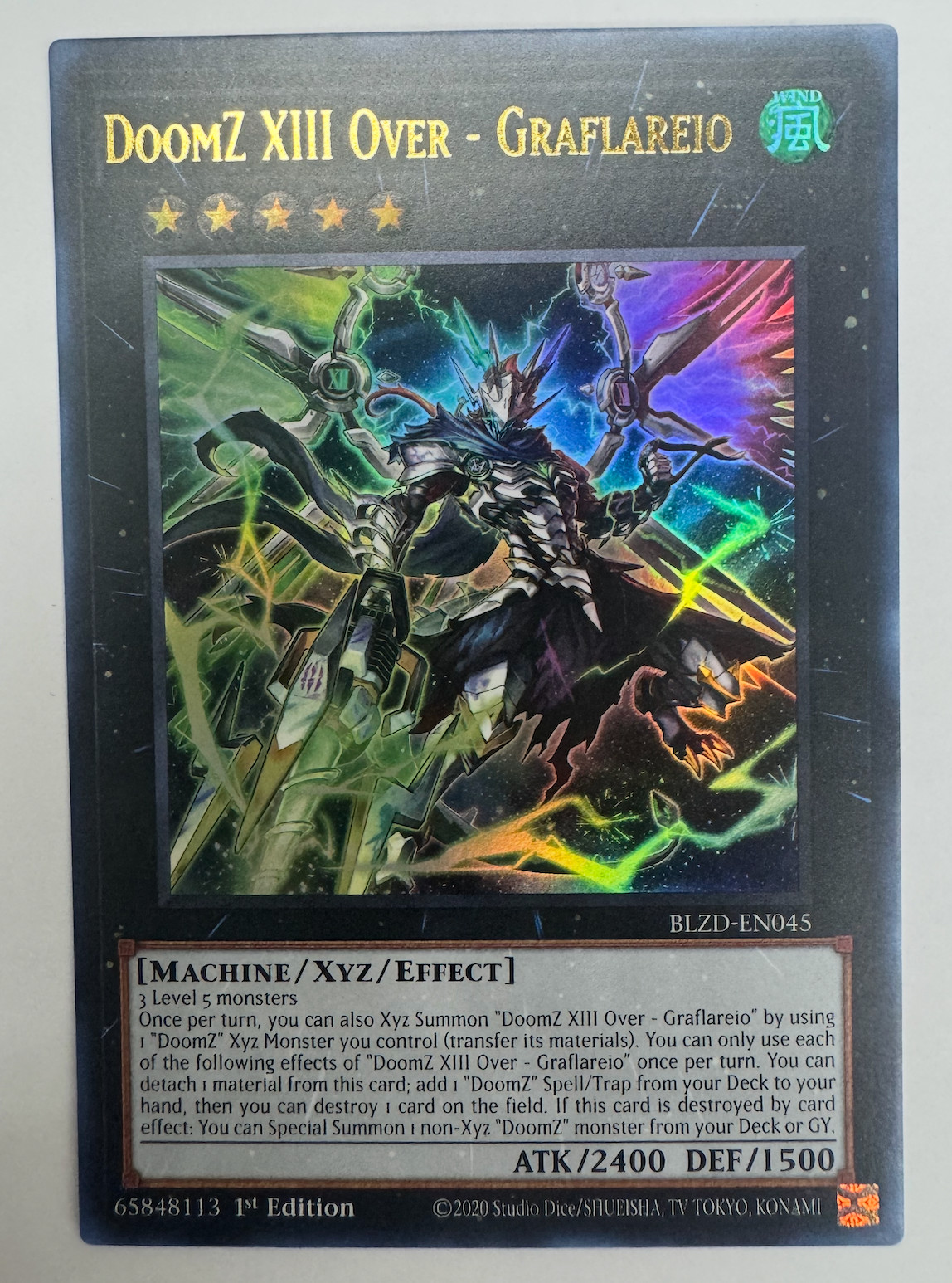 DoomZ XIII Over – Graflareio – BLZD-EN045 – Ultra Rare – Blazing Dominion – NM/M