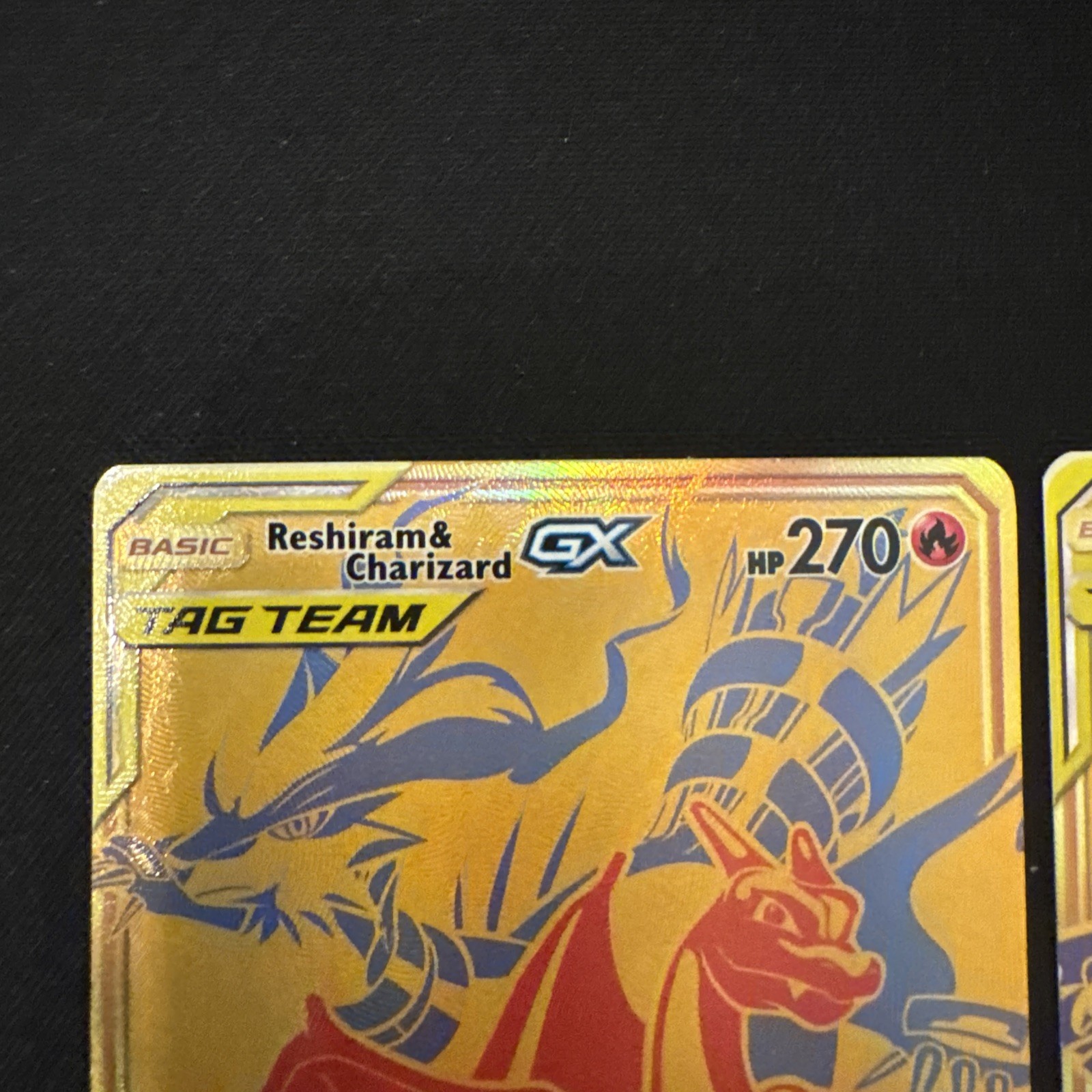 Pokémon TCG Reshiram & Charizard GX SM248, Pikachu & Zekrom GX SM247 Tag Team NM
