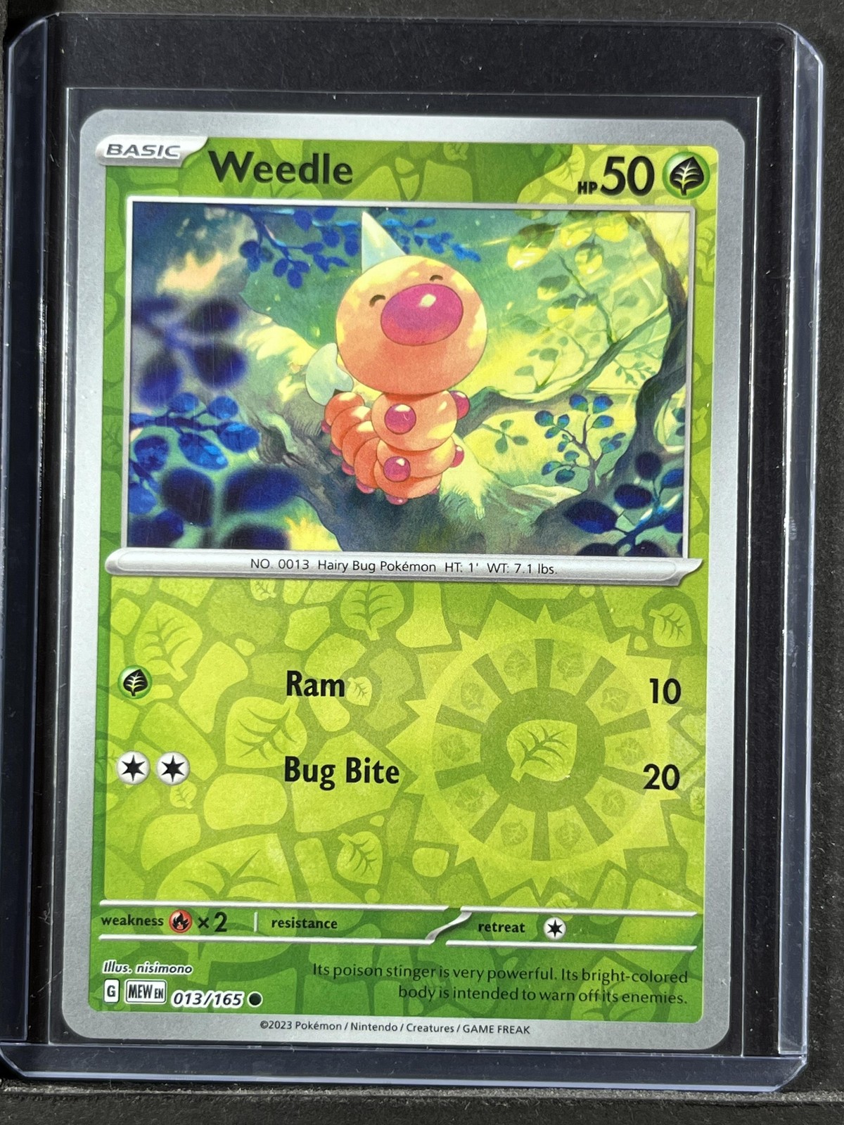 Weedle Reverse Holo #013/165 SV: Scarlet & Violet 151 250001