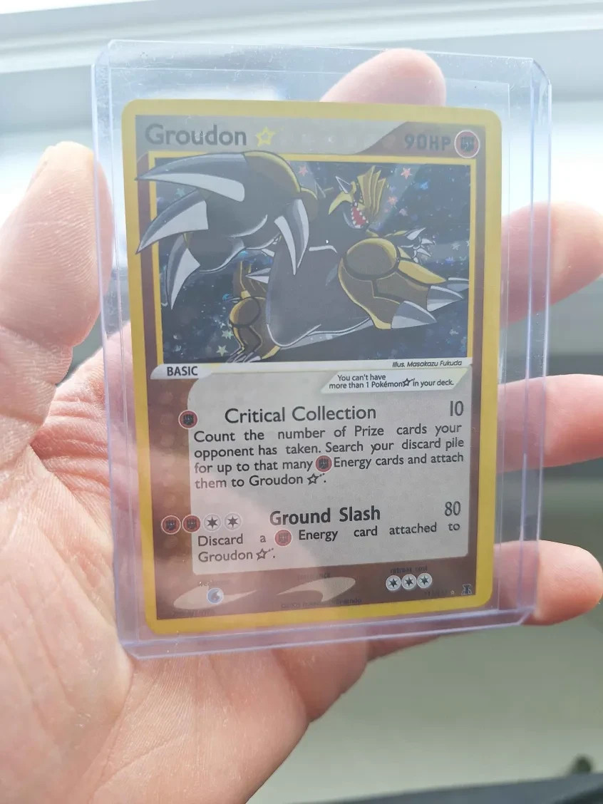 Groudon GOLD STAR CUSTOM Fan Art, DIY Custom Card, For Display Only