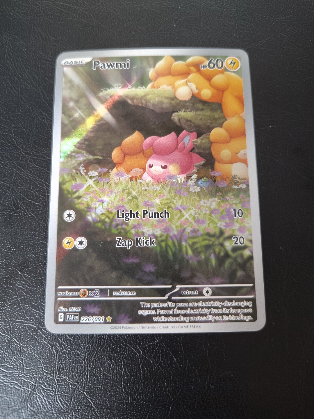 Pokémon TCG Pawmi Sir 226/091 Paldean Fates Rare Card