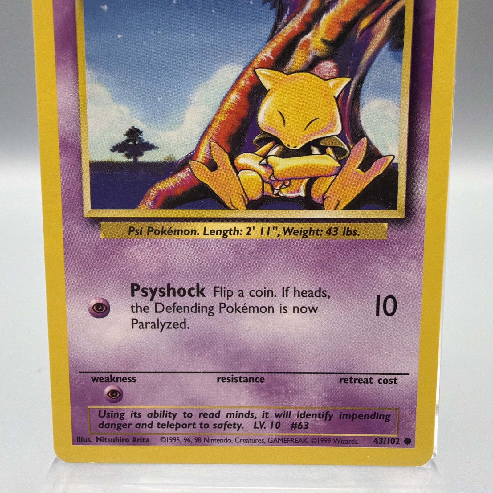 Abra 43/102 Common Base Set Unlimited Pokemon Near Mint NM