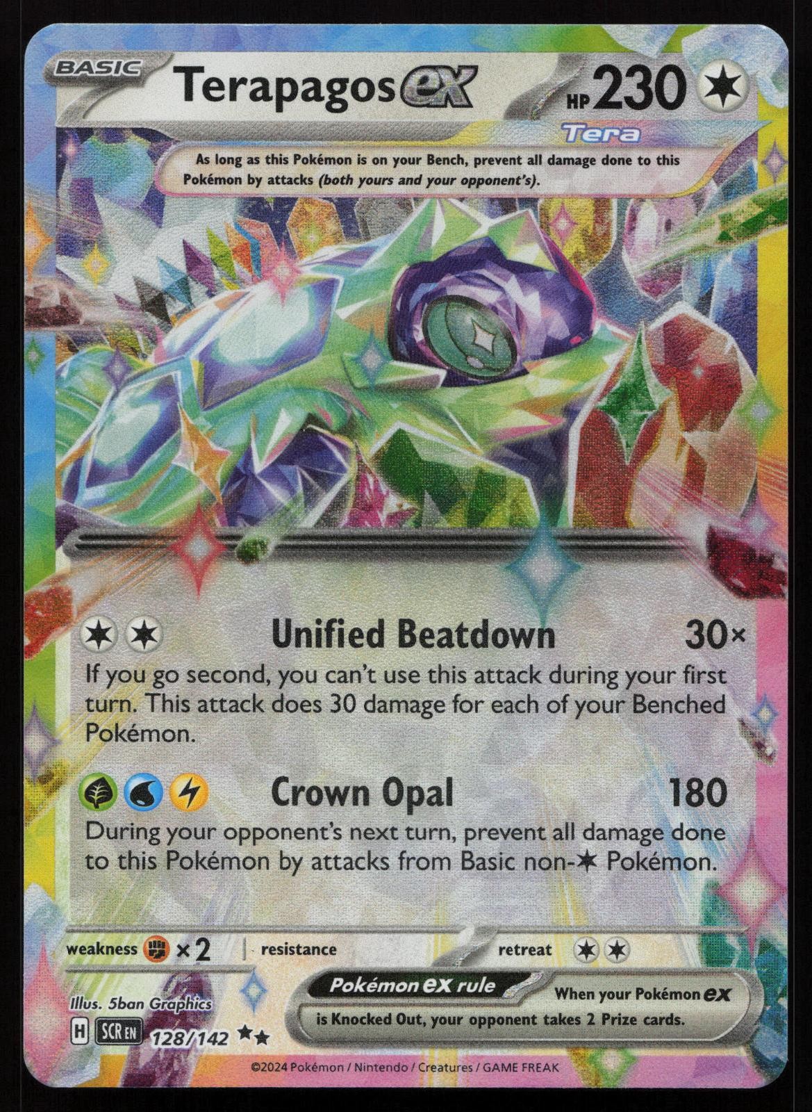 Terapagos ex 128/142 Double Rare Stellar Crown Pokemon English NM