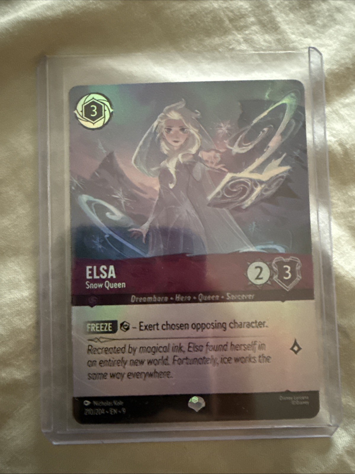 Disney Lorcana Fabled Elsa – Snow Queen 210/204 Epic Foil
