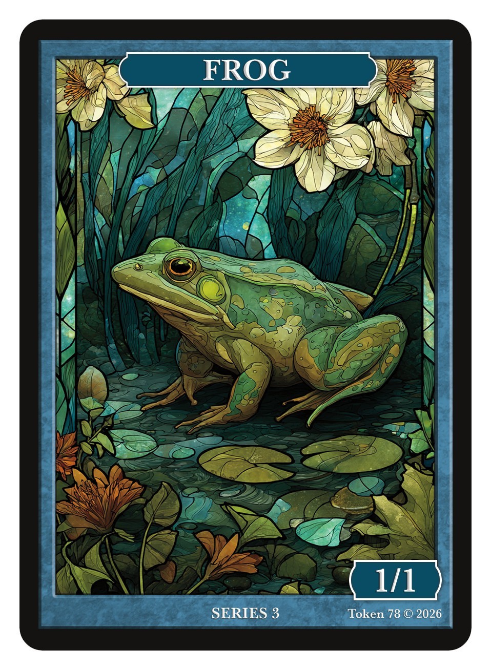 Frog Stained Glass Token Givememana Tokens Magic the Gathering