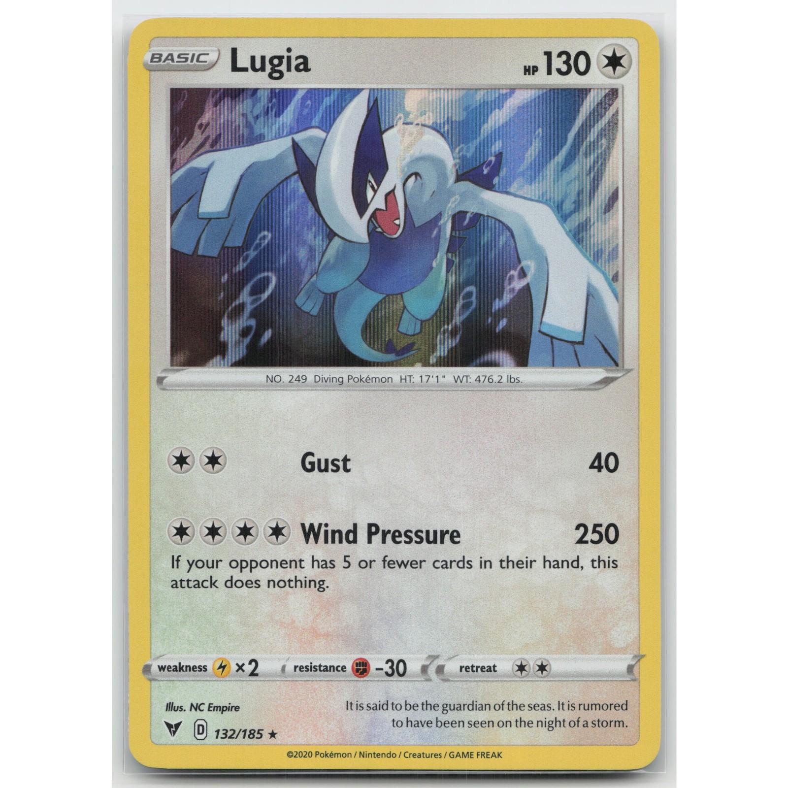 Lugia Holo Vivid Voltage 132/185 HR NM Pokemon