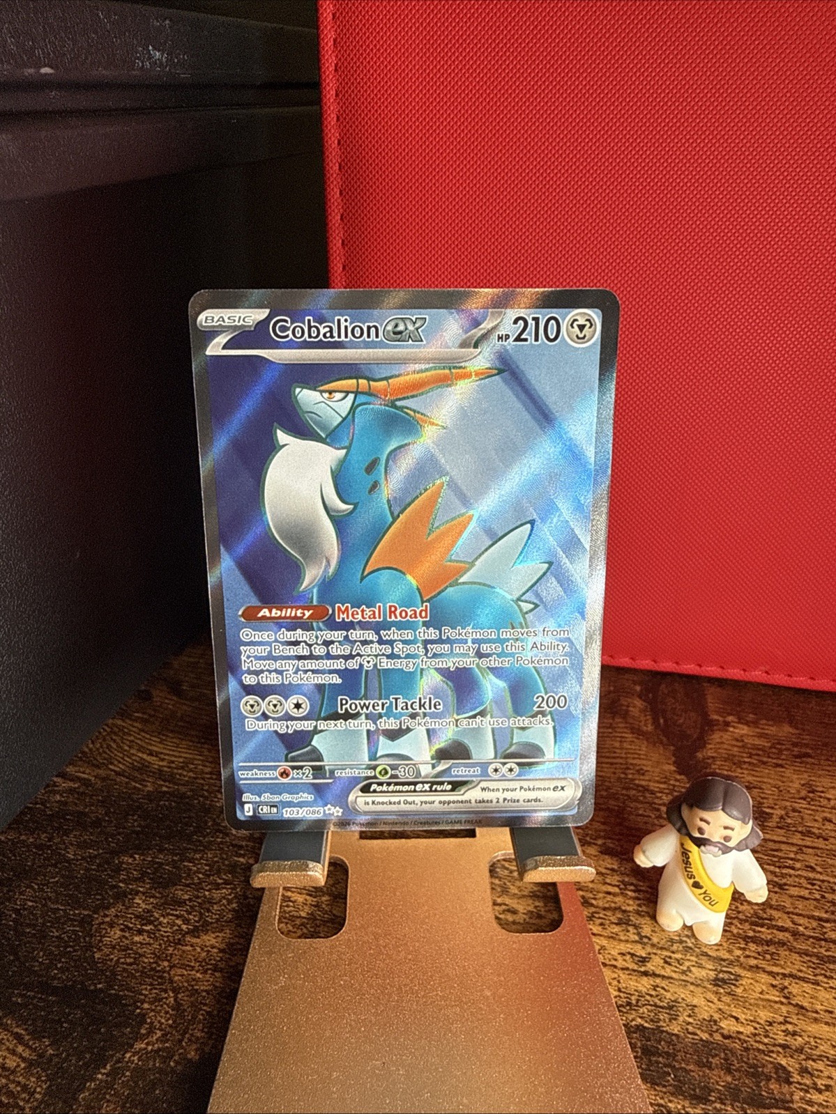 COBALION EX 103/086 CHAOS RISING HOLO ME04 POKEMON TCG CARD