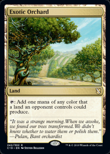 x1 Exotic Orchard R MTG Commander 2019 M/NM, English