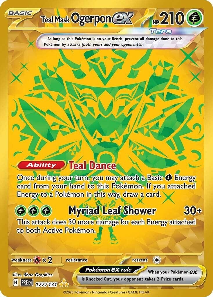 Pokemon Teal Mask Ogerpon ex 177/131 SV: Prismatic Evolutions NM EN