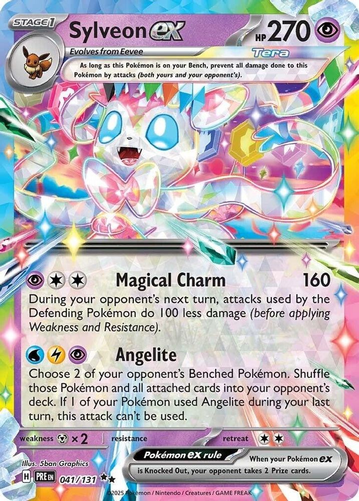 Sylveon ex 041/131 Holo Double Rare Prismatic Evolutions Pokemon Near Mint