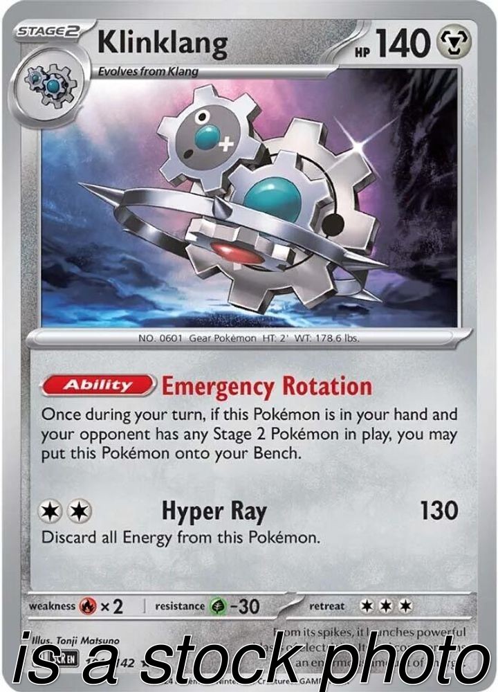 Klinklang 101/142 Stellar Crown Holofoil Pokemon (LP-NM)