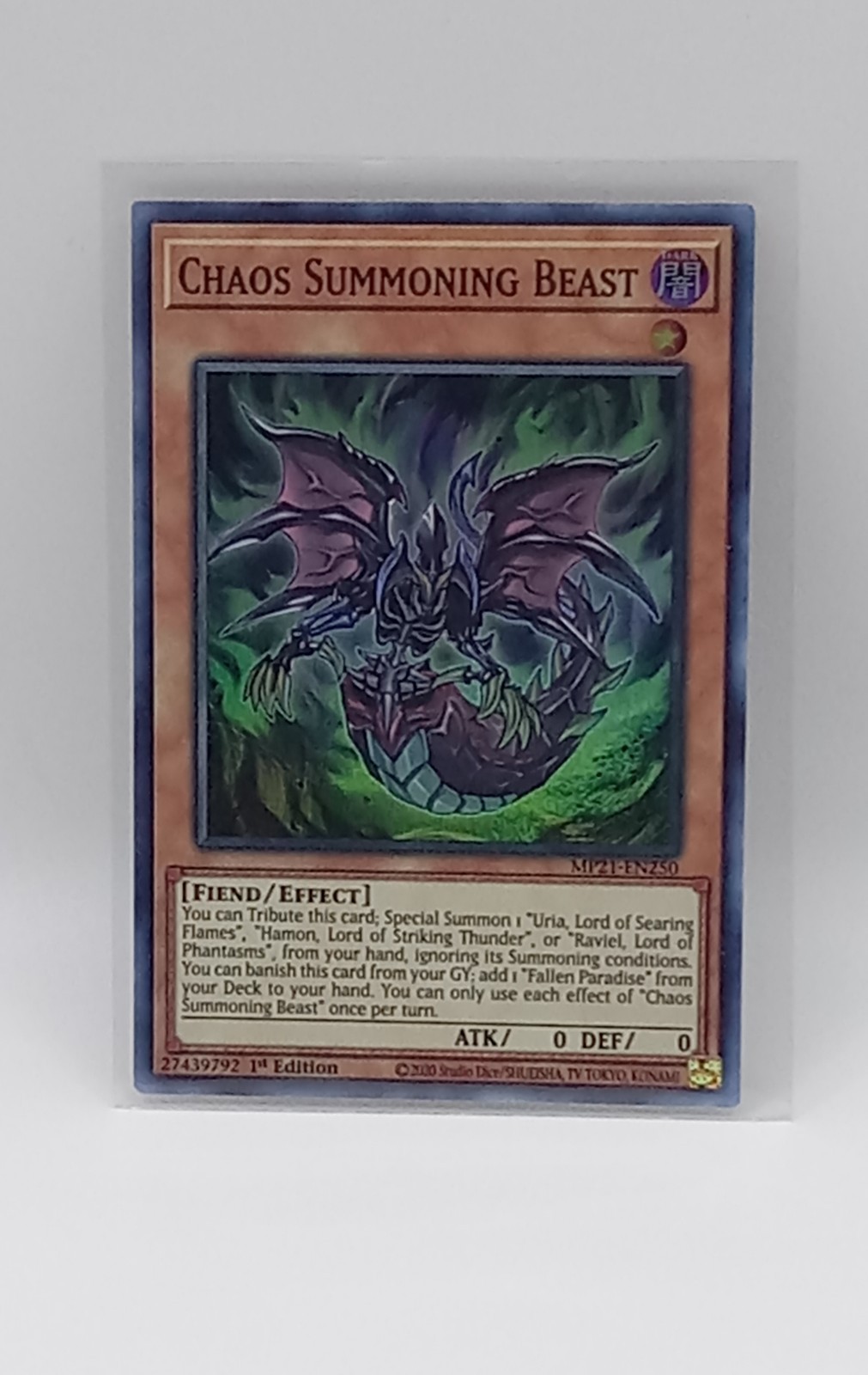 Chaos Summoning Beast MP21-EN250 2021 Tin of Ancient Battles 1st Edition