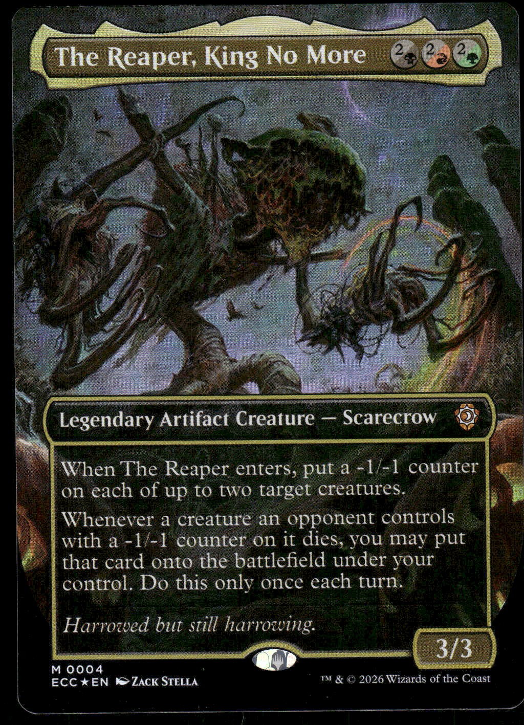 1x Foil The Reaper, King No More (Borderless) – Commander: Lorwyn Eclipsed MTG