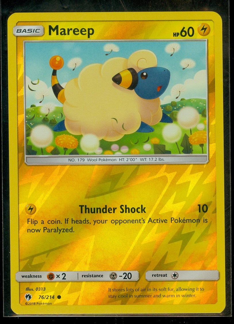 Pokemon MAREEP 76/214 – Lost Thunder – Rev Holo – MINT