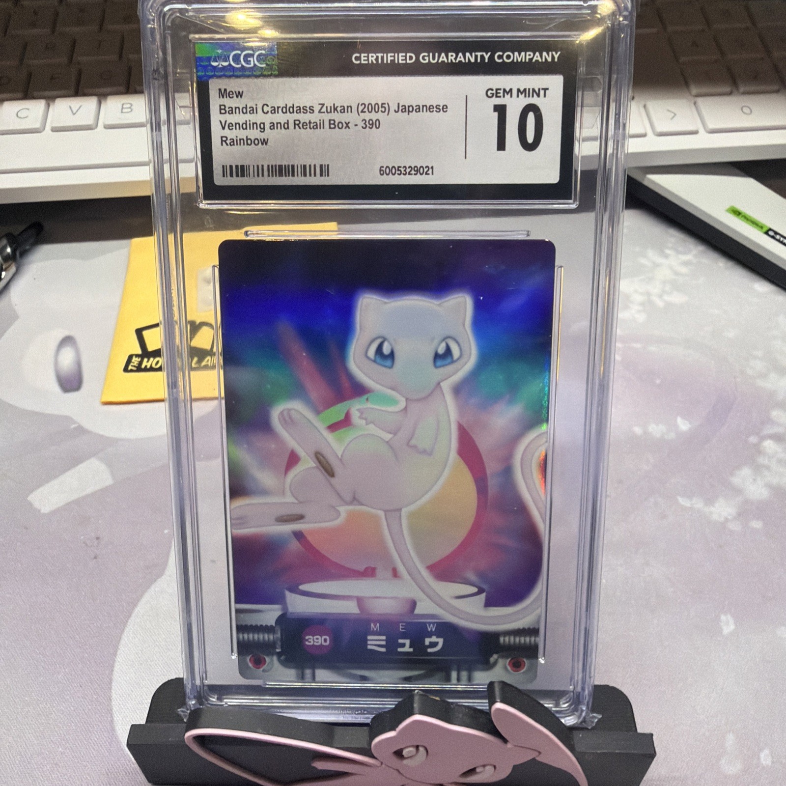 Mew Bandai Carddass Zukan 2005 Japanese Card 390 Rainbow CGC 10